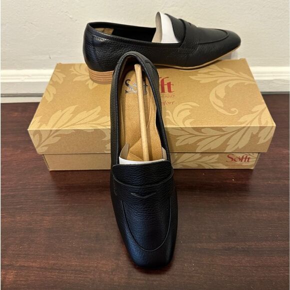 Sofft Black Leather Slip-On Loafers size 7, women’s - Picture 3 of 10